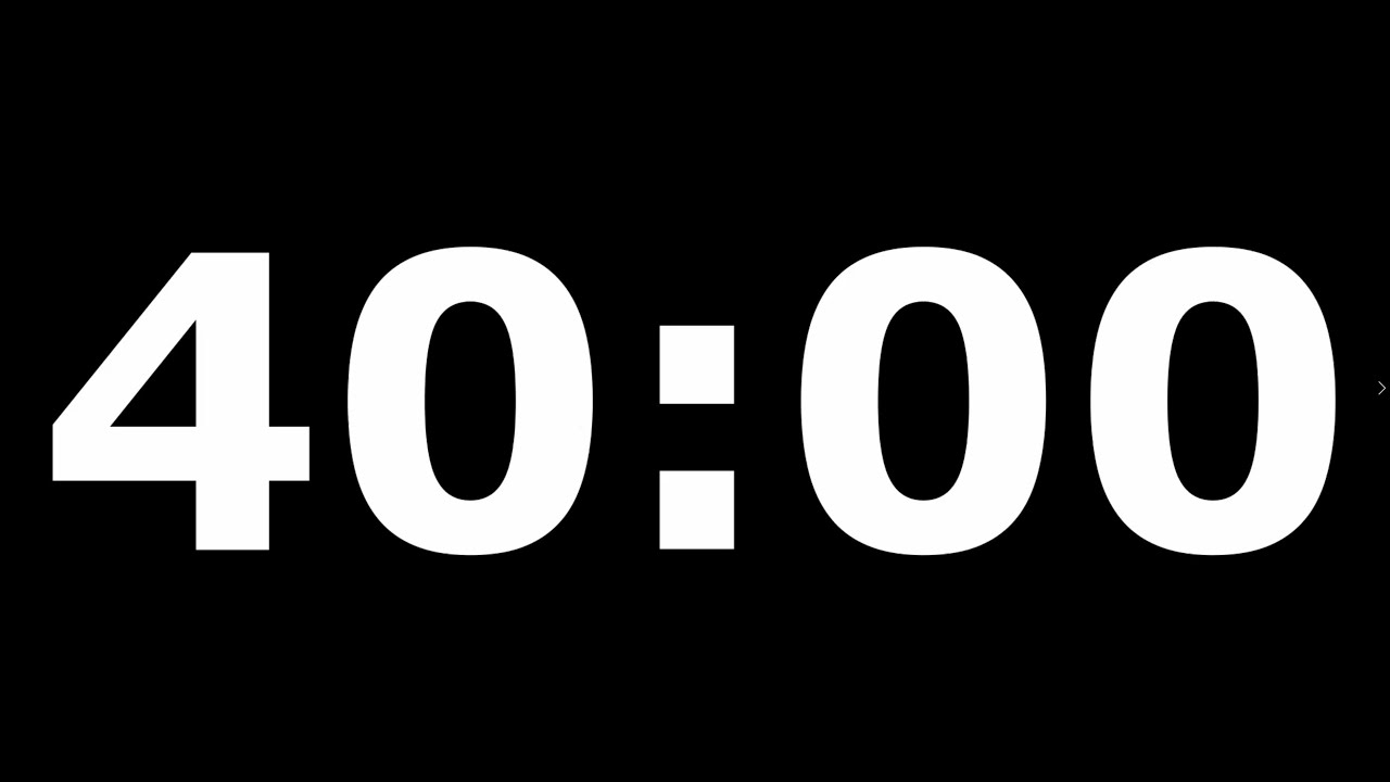 ⏳ 40 Minutos de Contagem Regressiva | Timer com Alarme Gradativo (Som Aumenta)
