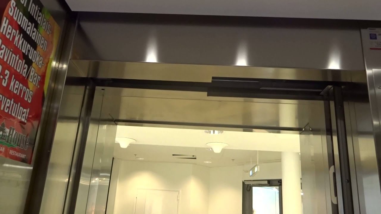 Nice Old 1985 & 1987 KONE (m. 2014) Tr Monospace Elevators/Lifts@FORUM SC, Helsinki, Fi (Retake)