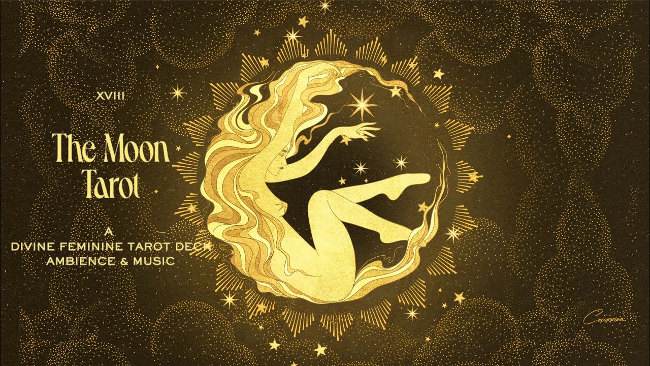 The Moon Tarot Card – Divine Feminine Deck | Hand-Drawn Ambience Art & Animation