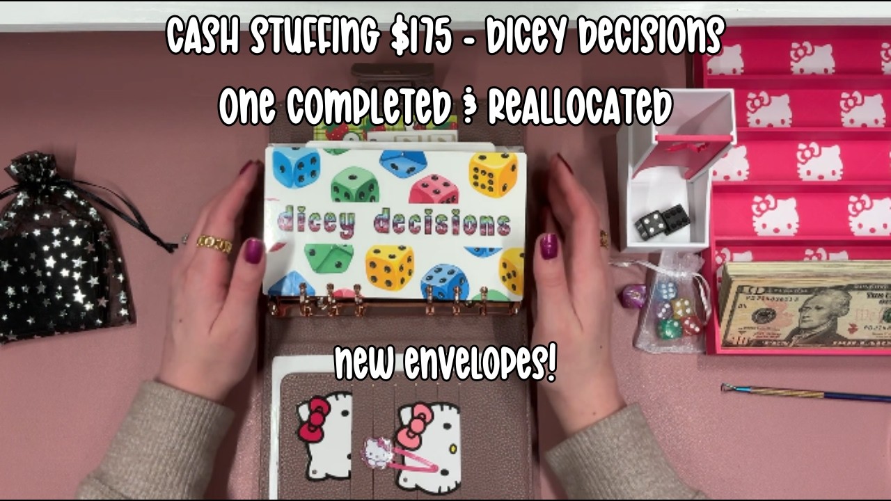 Cash Stuffing $175 - Dicey Decisions | New Envelopes! | 1 Completed & Reallocated