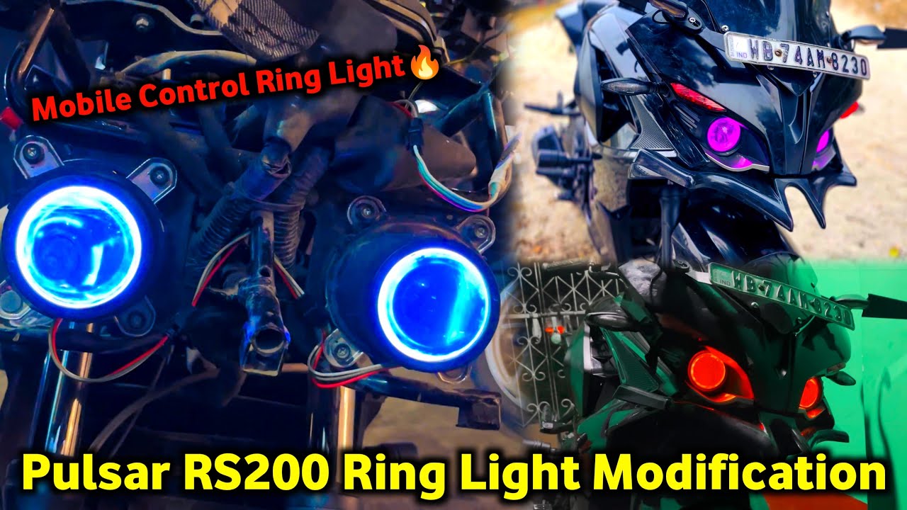 Pulsar Rs200 Ring Light Mobile Controller Modified Pulsar Rs200 Modification Pulsar rs200 Ring light