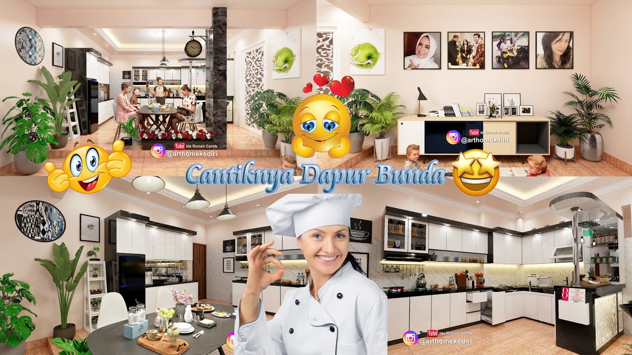 Desain interior kediri-Keindahan ruang dapur yang mempesona dg kitchen set,mini bar dan pantry