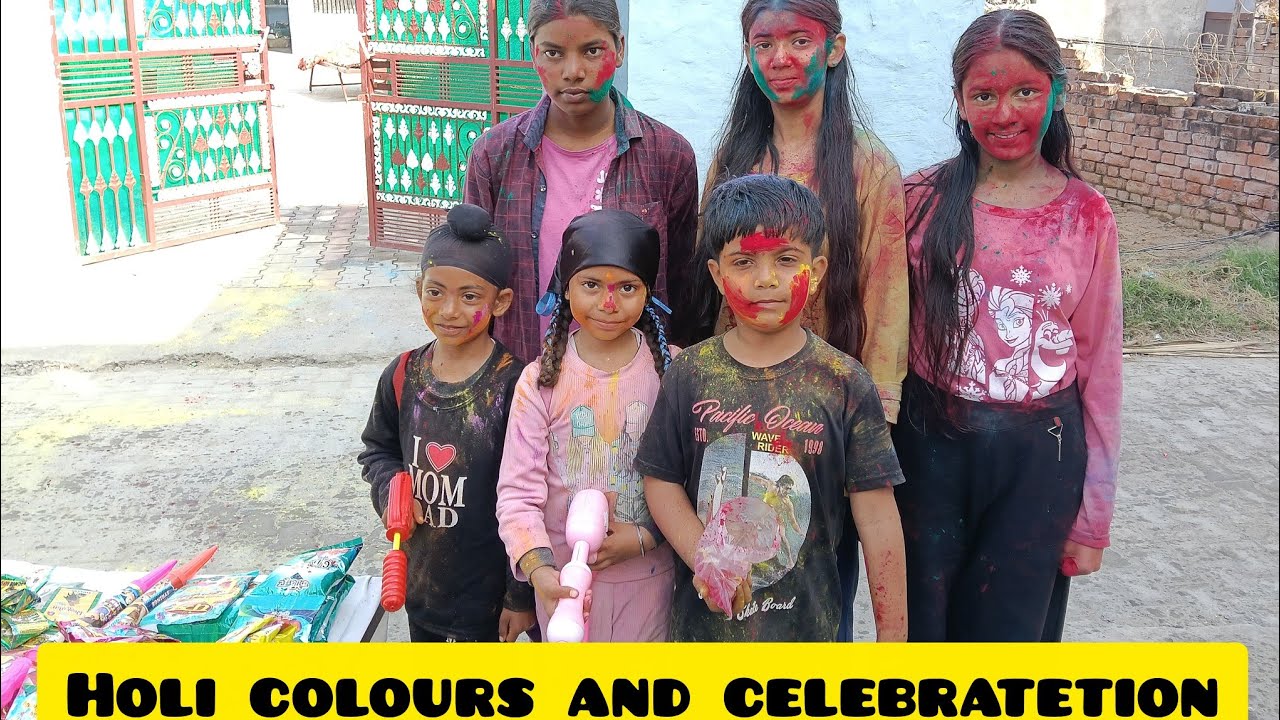 Sehaj and gursehaj holi celebrate 🎊 #viral #youtube #video #holi #celebrate #vlogs