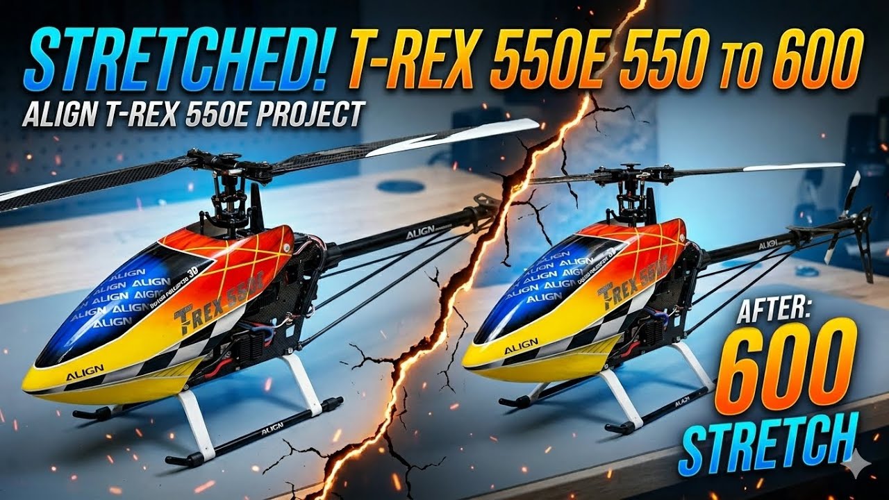 Could It Be Any Easier? Align T-Rex RC Helicopter 550E To 600 Stretch Conversion
