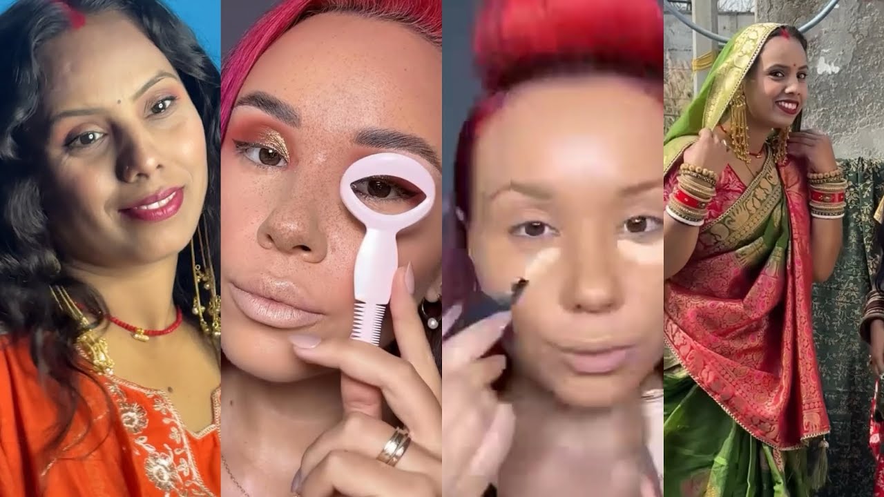 ASMR 3 makeup look in one video 🤣😱ll #asmr #asmrmakeup #makeuplook #khushboopoddar 
