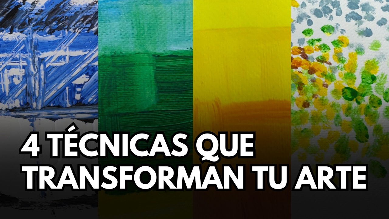 🎨 PRUEBA ESTAS 4 TÉCNICAS PARA TUS PINTURAS: RELIEVES, DEGRADADOS, PUNTILLISMO y VELADURAS