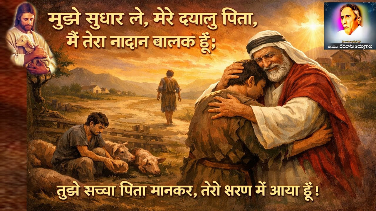 मुझे सुधार ले, मेरे दयालु पिता, मैं तेरा नादान बालक हूँ;| #hindiworshipsong   | #biblemission Mumbai