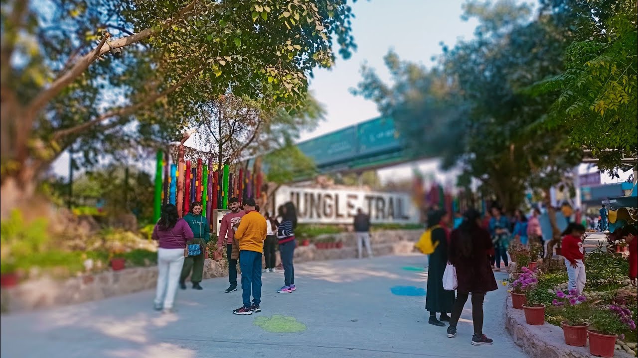 jungle trail noida, waste material park...