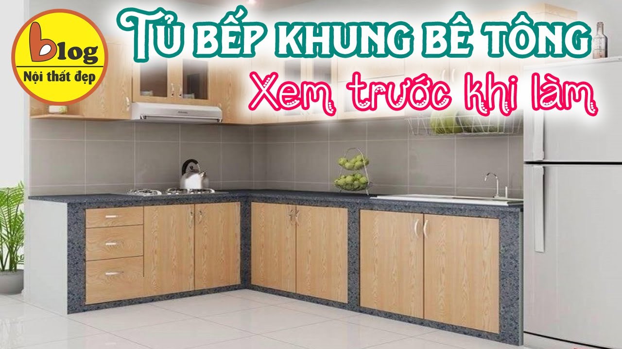 Tủ bếp bê tông - tất cả những ưu nhược điểm cần biết trước khi làm