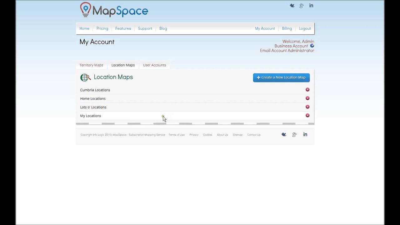 01 - MapSpace My Account
