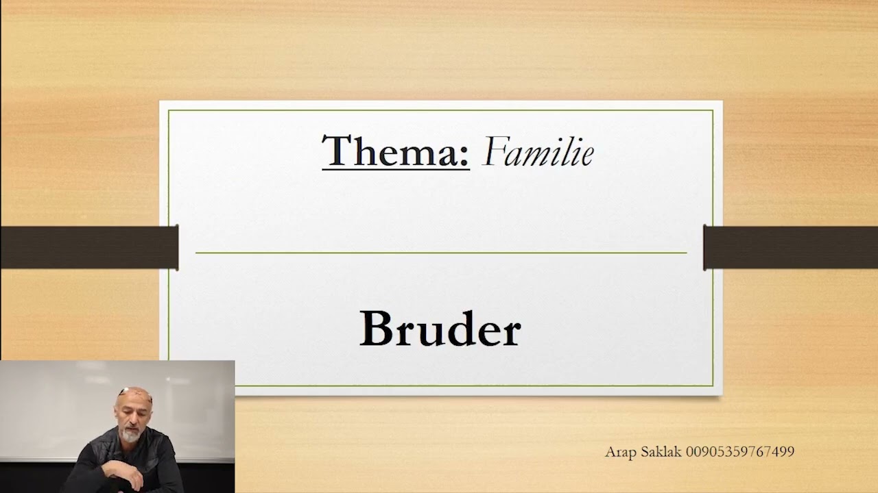 Goethe Prüfung A1, Sprechen/Konuşma Bölümü, Thema: Familie