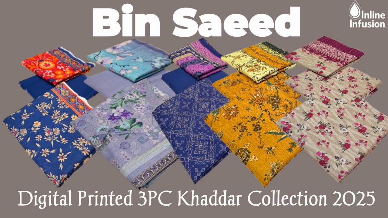 Bin Saeed 3PC Digital Printed Khaddar Collection 2025 | Latest Winter Women Dresses @InlineInfusion 
