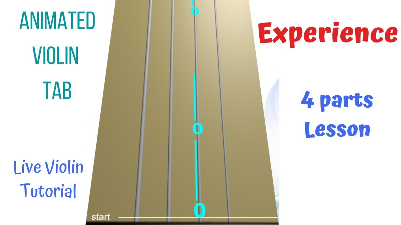 EXPERIENCE🌠 by Ludovico Einaudi | LIVE Violin TUTORIAL | Animated Violin TAB | 4-Part Violin LESSON