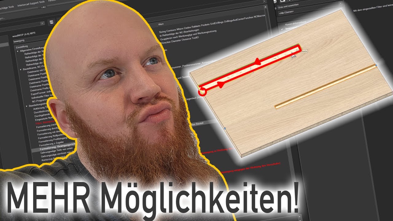 interiorcad 2024 - Fräser Drehrichtung