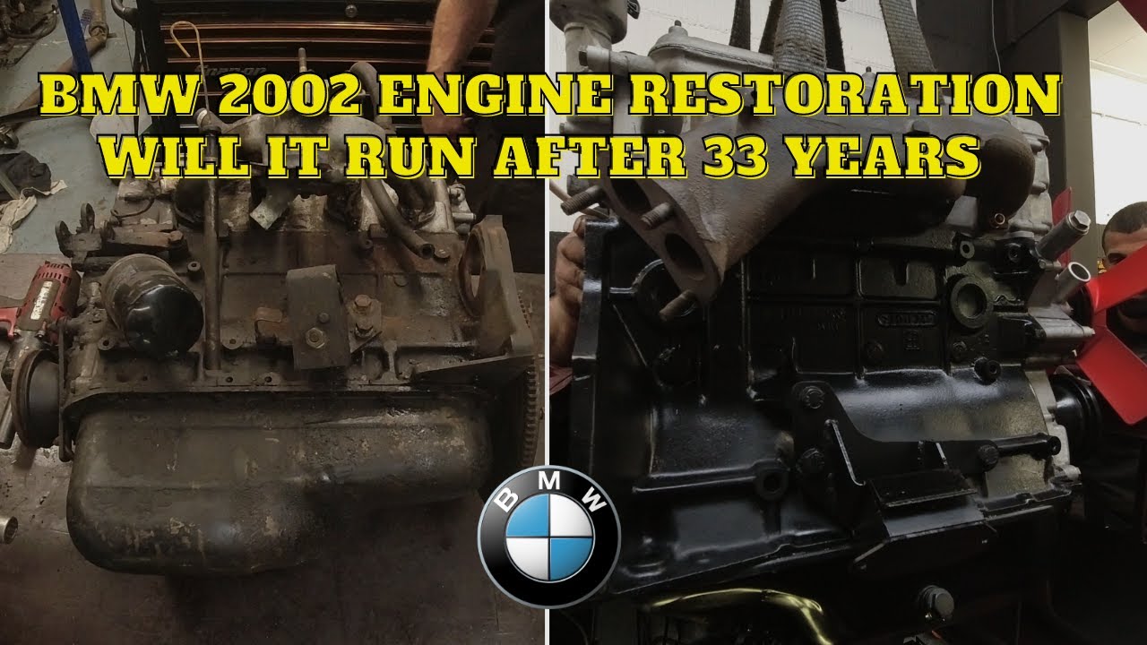 BMW E10 2002 Full Engine Restoration Rebuild 4K Time Lapse After 33 Years Not Running Classic Car