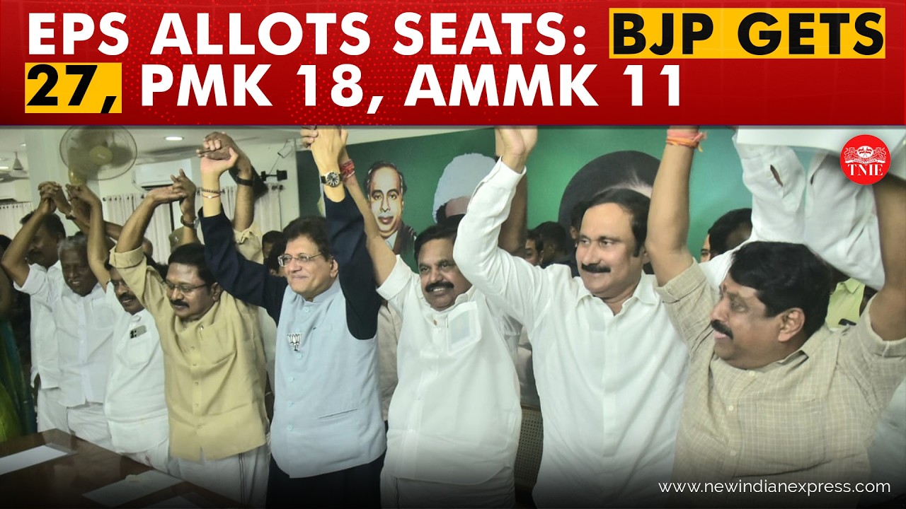 TN Assembly polls: EPS allots 27 seats to BJP, 18 to PMK, 11 to AMMK