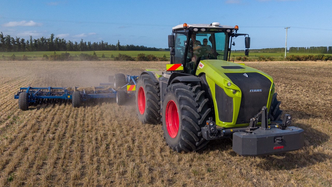 Claas Xerion 4500 Cultivating w/ K&ouml;ckerling Rebell 1250