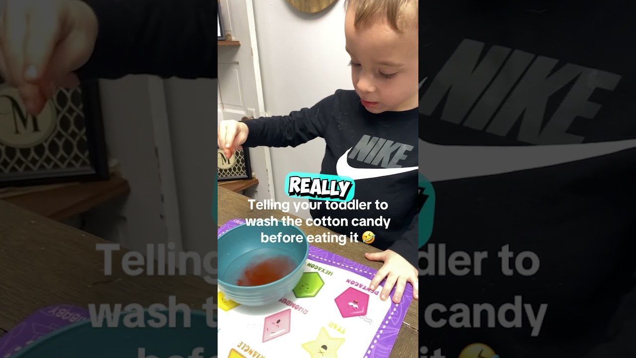 He Had to Wash His Cotton Candy Before Eating It 😳 #shorts