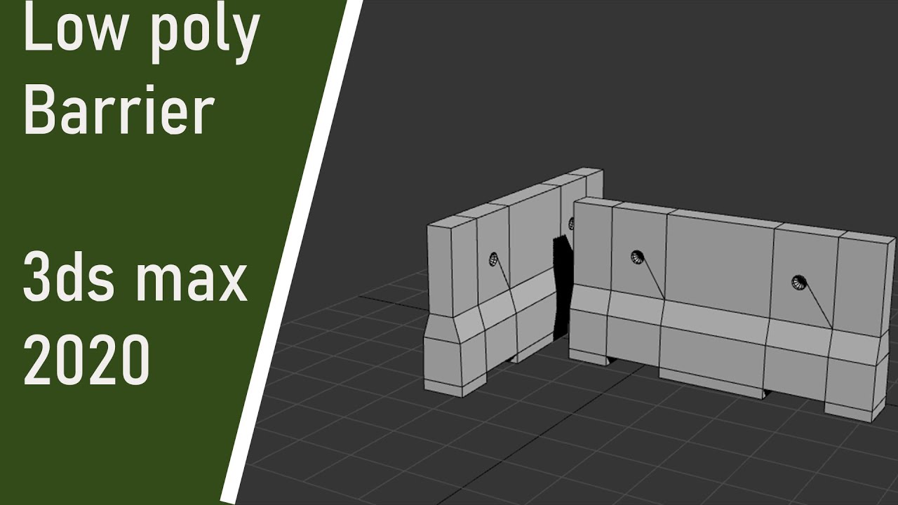 Моделирование низкополигонального барьера — 3ds Max для начинающих