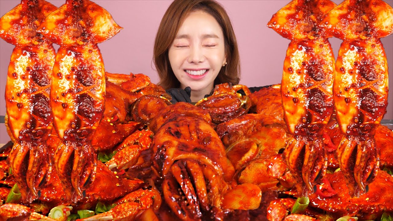 [Mukbang ASMR]  🦑Seafood Stir-fried Jjambbong eatingshow Ssoyoung