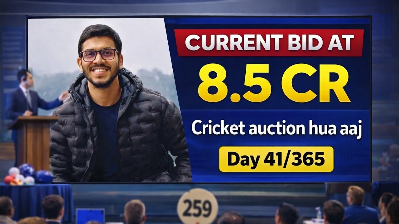 Cricket auction me mere liye 8 CR ki bid 🫨😎  |  DAY 41/365 | @vivekrajrvlogs 