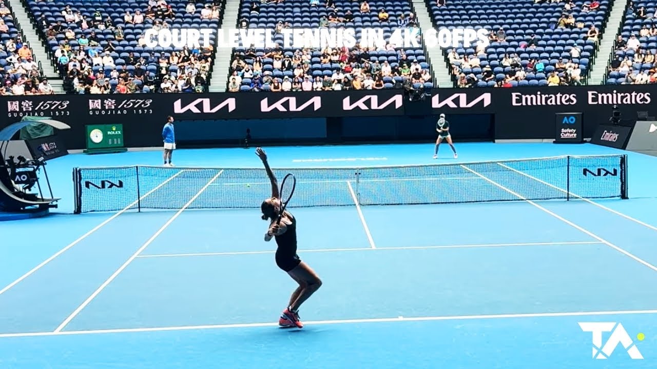 AO26: Sabalenka vs Swiatek: Court Level Serving! 4K 60FPS
