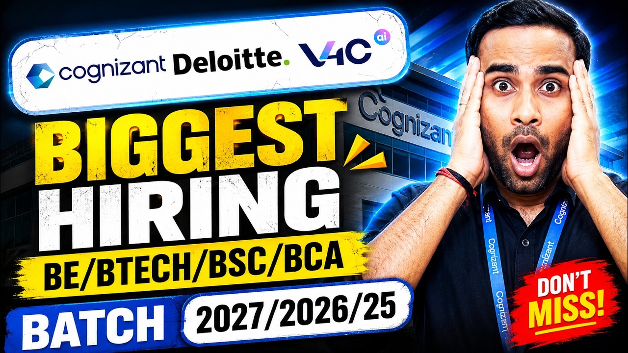 Крупнейший новый набор в Cognizant | Deloitte нанимает BE/Btech | Поток 2025-2027