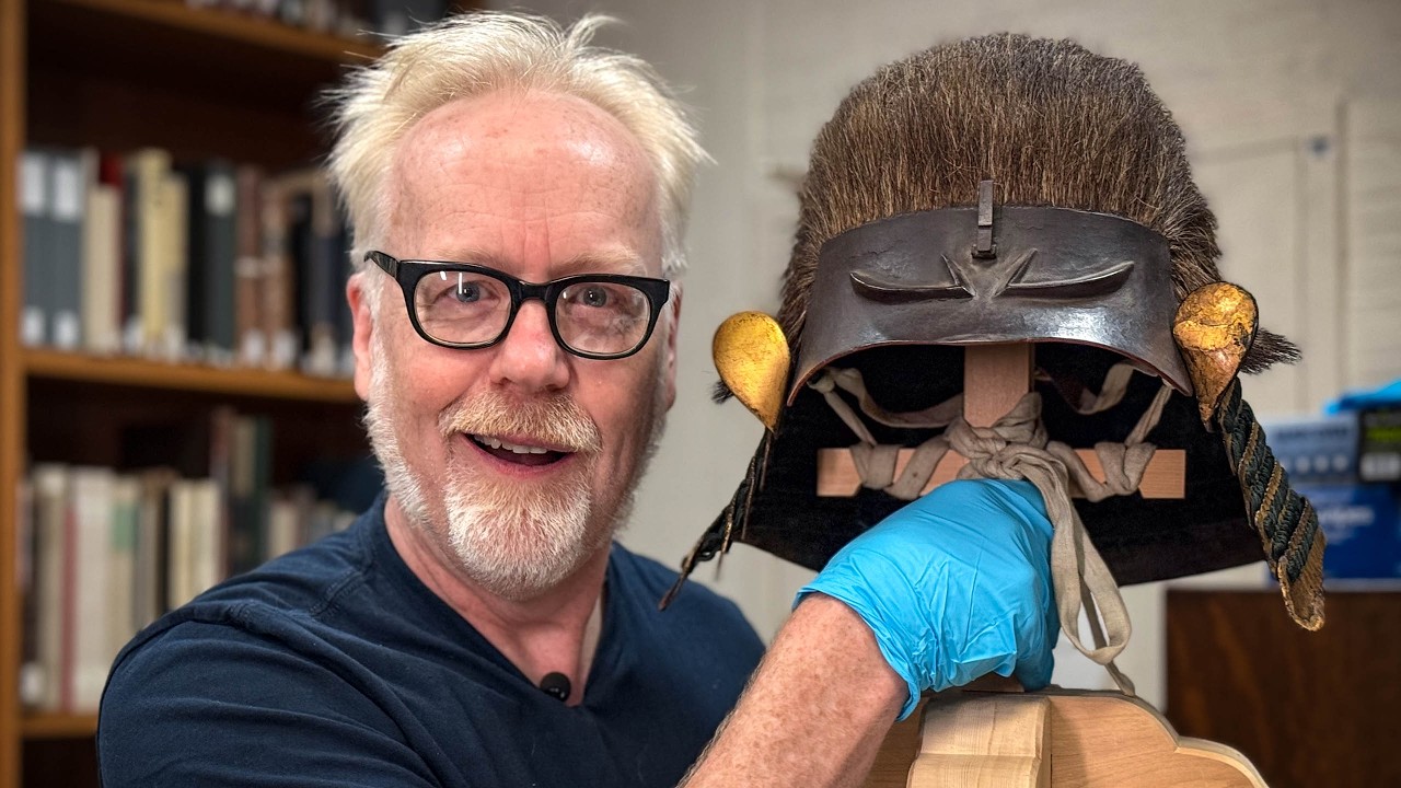 Adam Savage Tours Samurai Helmets! (at @metmuseum)