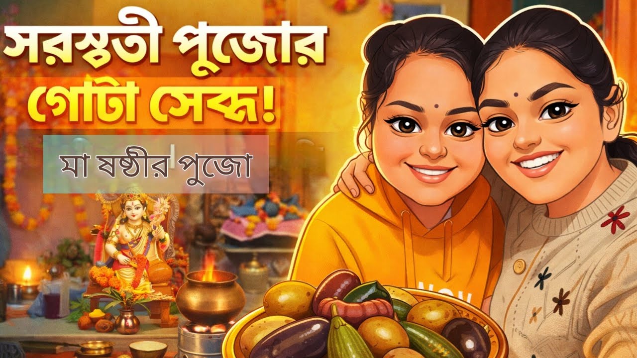 🙏 সরস্বতী পুজোর গোটা সেদ্ধ 🙏 | মা ষষ্ঠী পুজো ||#vlog #MyselfAditivlogs |