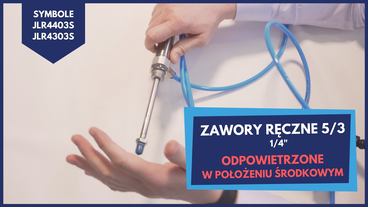 Zawór ręczny 5/3 1/4'' z odpowietrzaniem środkowym: podłączanie, oznaczenia