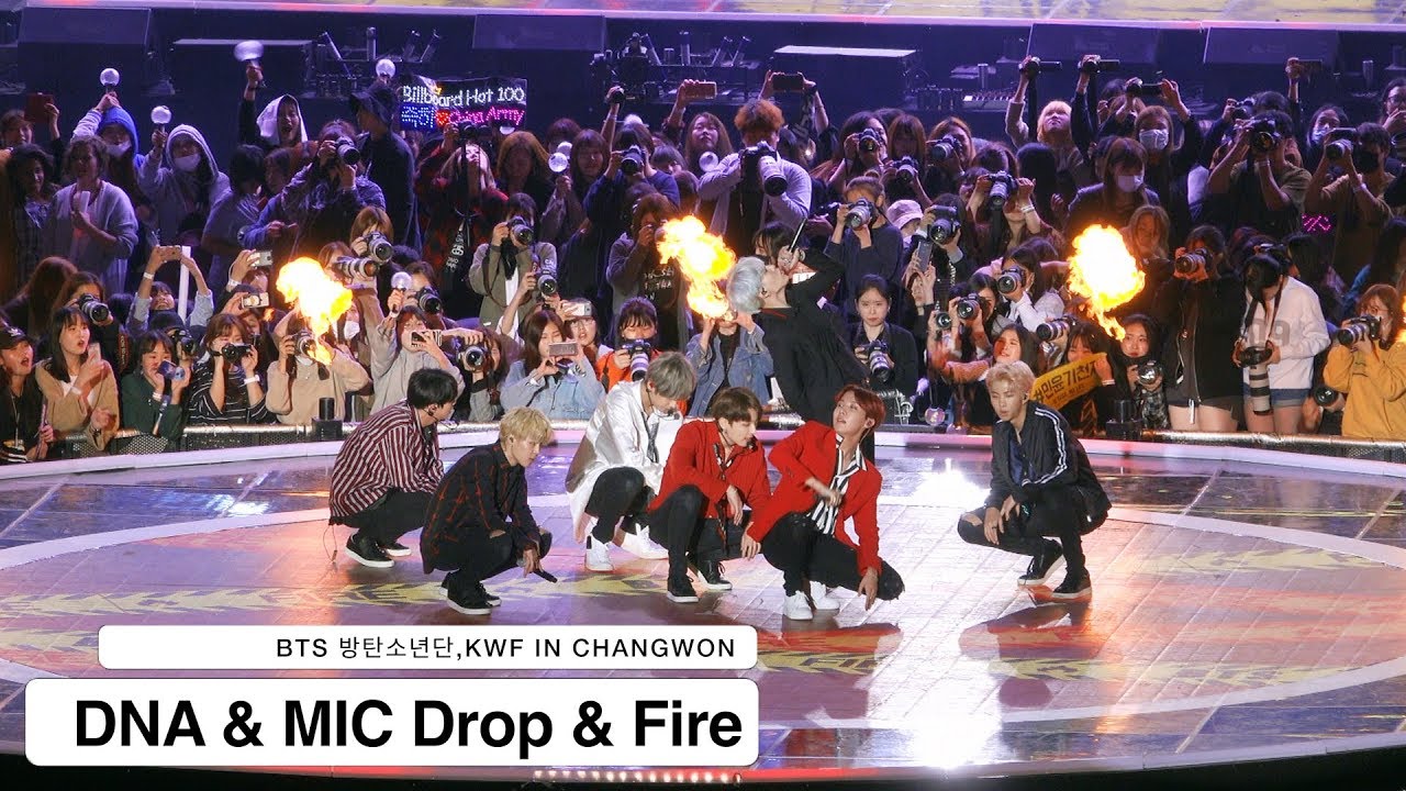 BTS 방탄소년단[4K 고정직캠]DNA & MIC Drop & Fire,KWF IN CHANGWON@락뮤직