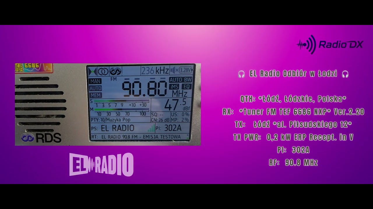 🎧 EL Radio w trasie! 🎧 Odbiór w Łodzi i po drodze do Piotrkowa Tryb.