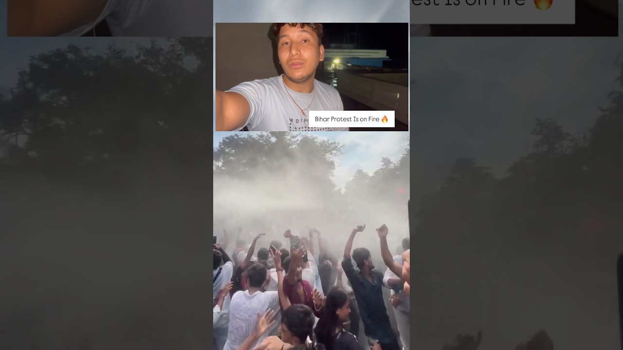 Bihar Students protest on Paper leak. Funny moments captured. #paperleak #bihar #protest