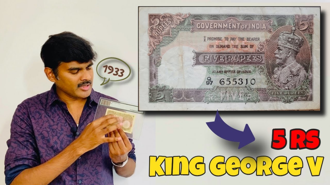 5 Rs  - KG V ( 2nd Issue ) British India Note - History, Design & Watermark