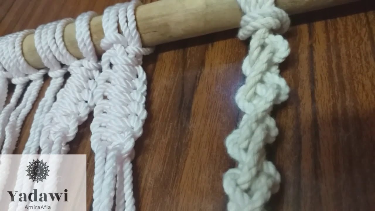 Macrame knots✌part2❤x مكرمية ❤ عقدة  نصف مزدوجة بطريقة مختلفة