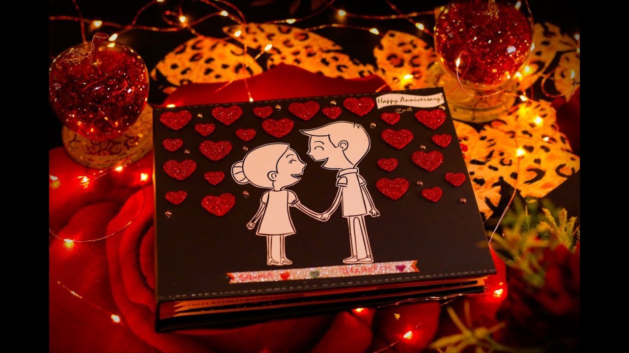 SCRAP BOOK HAPPY WEDDING ANNIVERSARY GIFT