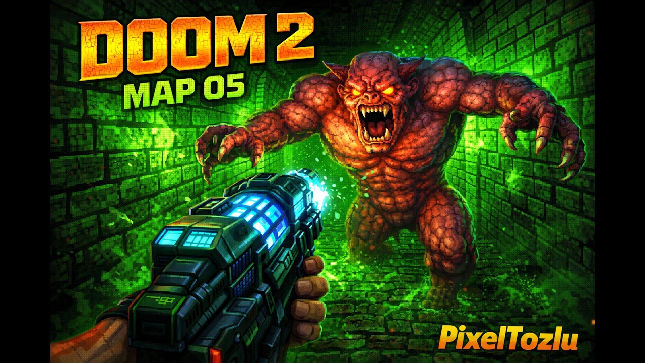 DOOM II - Map 05 Walkthrough 🦇 (100% Completion) No Commentary