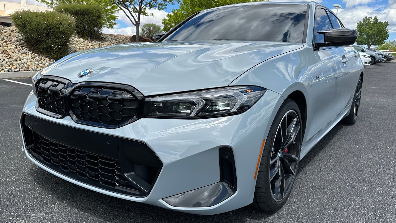 2024 BMW M340i xDrive - Brooklyn Grey Metallic - Tacora Red interior - Walkaround