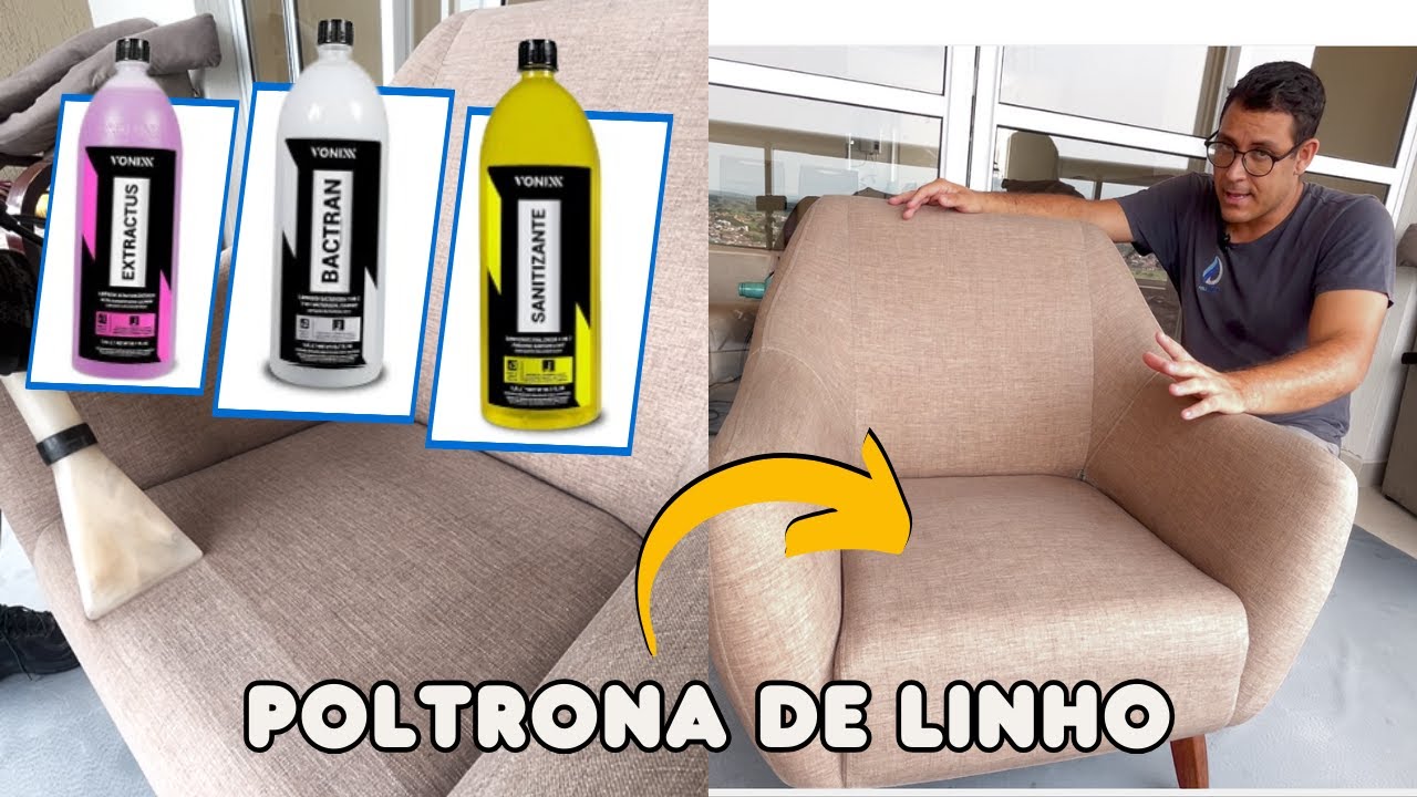 Como fazer limpeza á seco de poltrona de Linho [Vagas Abertas para Formula de Limpeza]