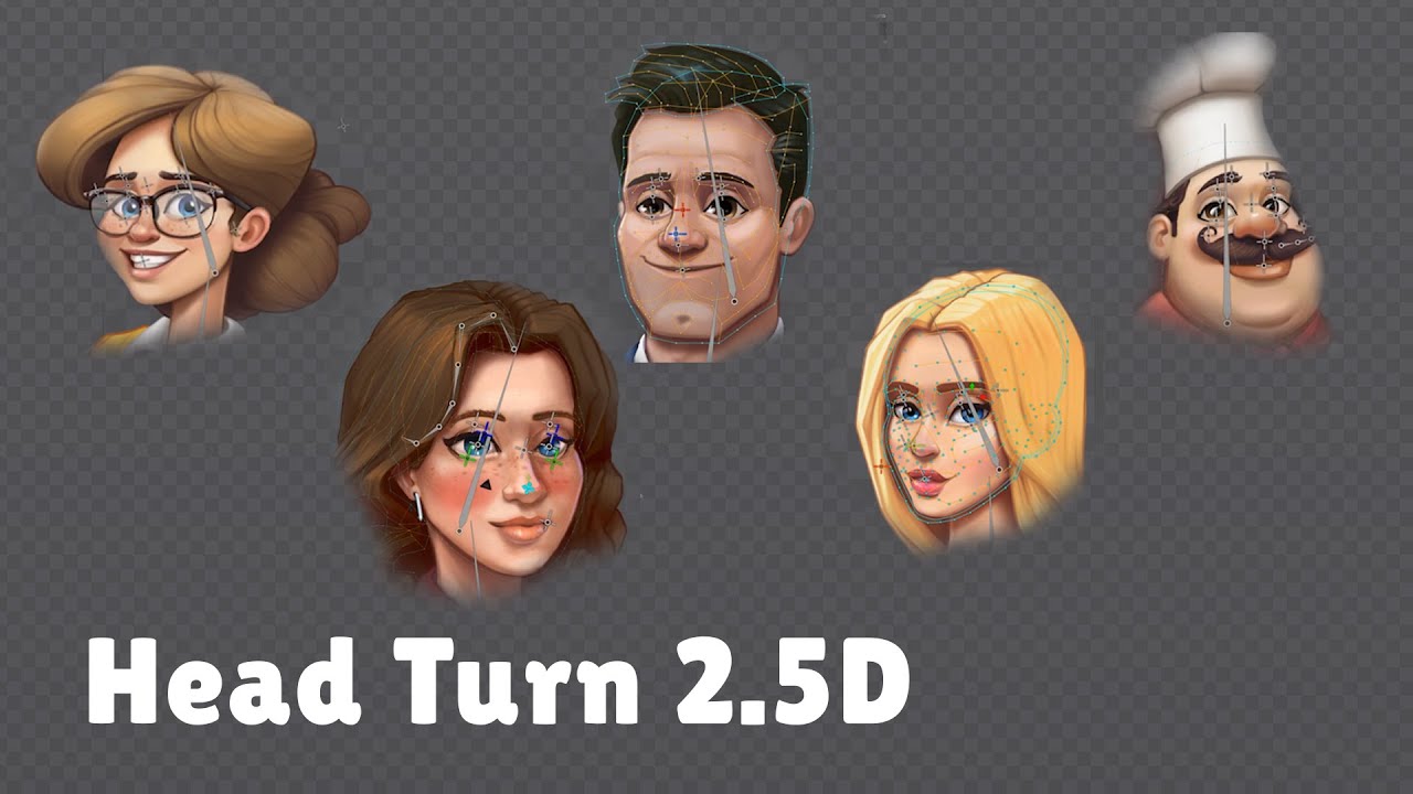 Spine 2D Туториал : Риг лица #1 | Риггинг лица 2.5D