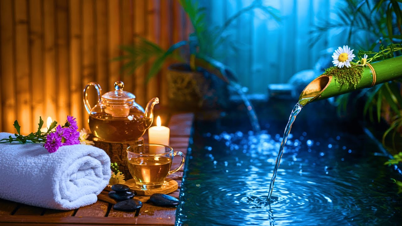 Peaceful Waterfall & Piano 🌙 Relaxation Music for Meditation, Stress Relief & Restful Sleep