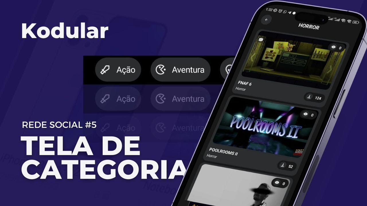 AULA 5 - TELA DE CATEGORIAS (APP DE REDE SOCIAL NO KODULAR)