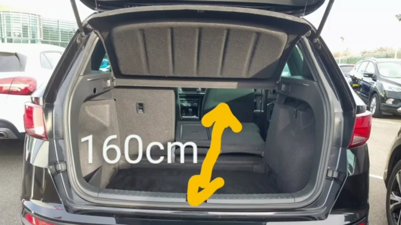 SEAT ATECA 2016-present boot dimensions in centimeters @CarGuruDIY #CarGuruDIY