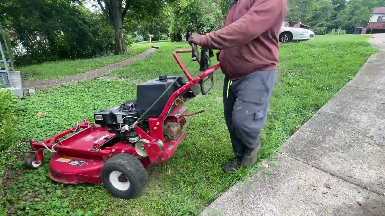 MOWING FROM START TO FINISH WITH TORO PROLINE 48 and 32 walk behind Echo weed eater