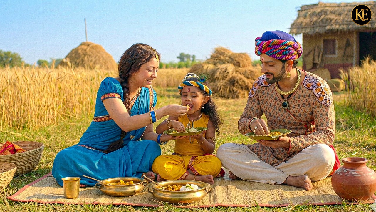 जब यशोदा मैया ने नन्हे कान्हा को प्यार से भोजन कराया || यशोमती मईया के नंदलाला || Krishan leela