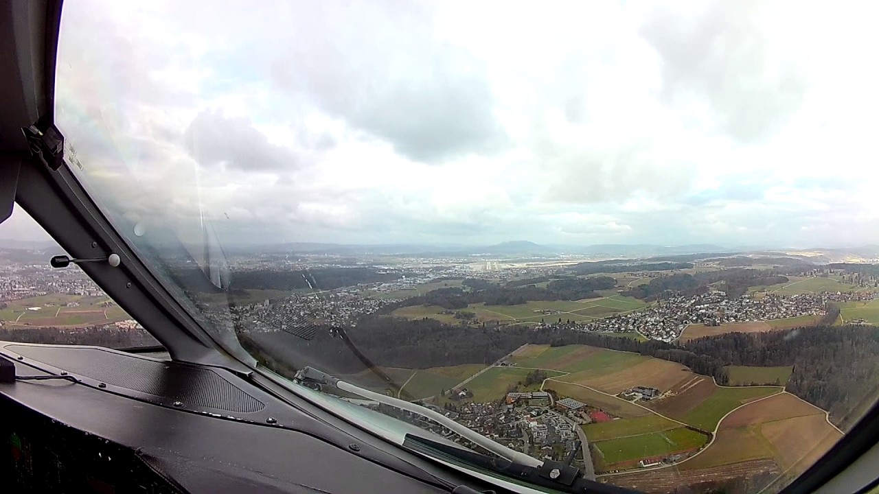 ILS CAT I approach for RWY 28 at Zurich • ZRH/LSZH