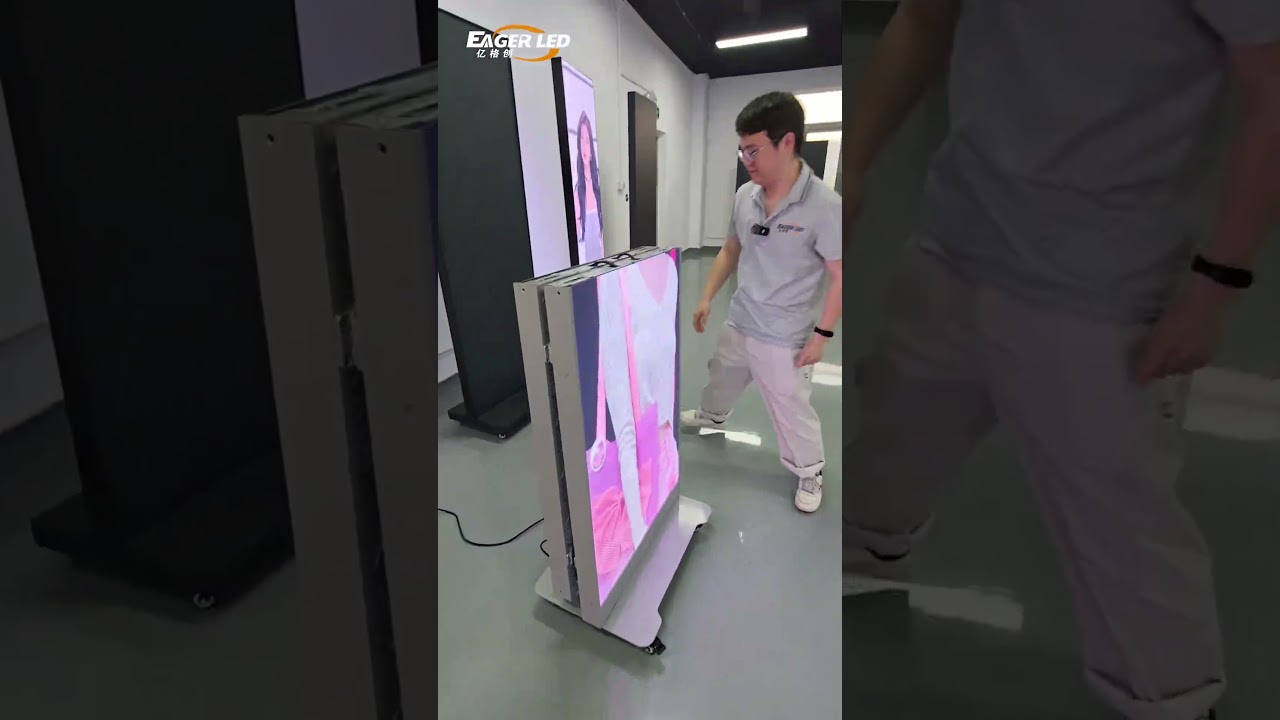 Portable foldable poster LED display.#eagerled #leddisplay #ledscreen #posterleddisplay
