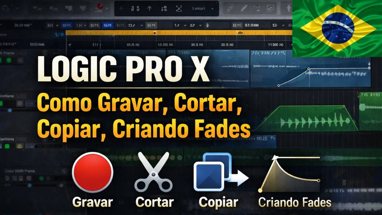 LOGIC PRO X - Como Gravar, Cortar, Copiar, Criando Fades - Produzindo Fora da Caixa - INICIANTES