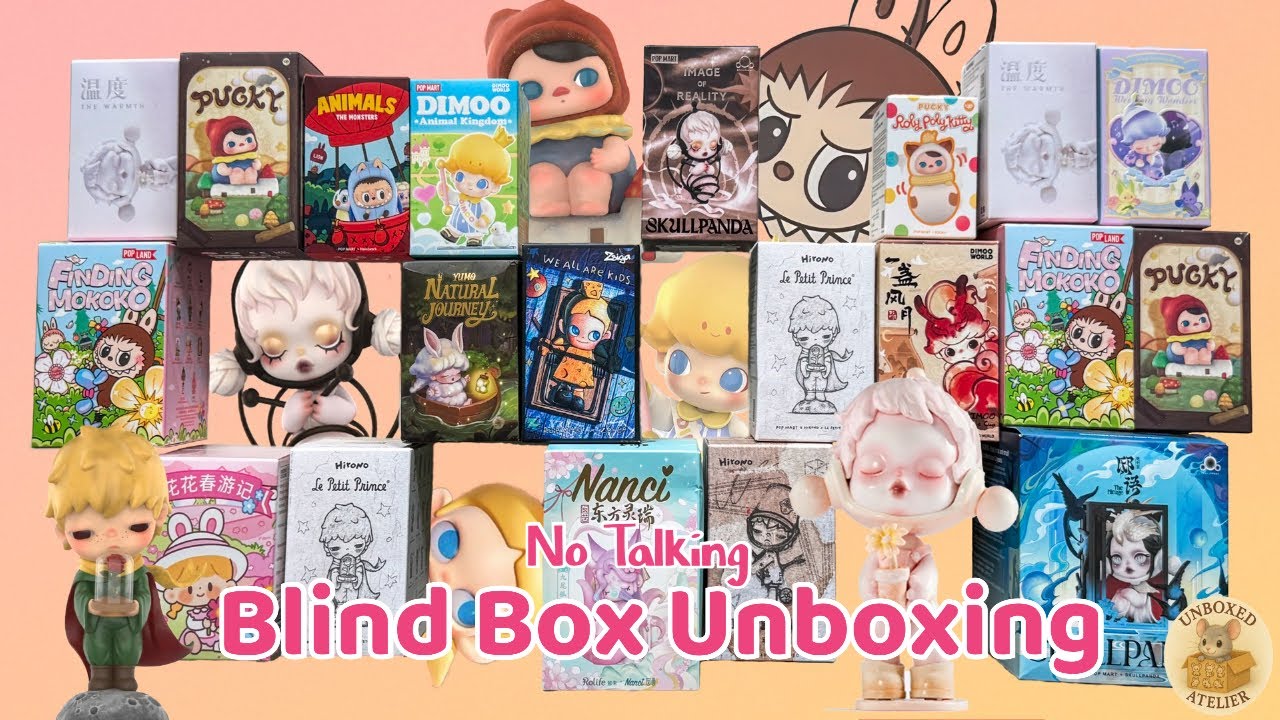 41 minutes of Pop Mart Blind Box ASMR | Relaxing No Talking | Mystery Surprise Toys Unboxing