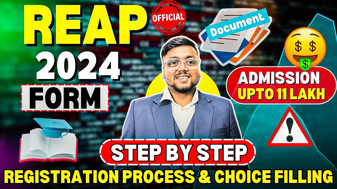 REAP Form Filling 2024 🥳 | Live🔴 Step by Step | Reap Registration 2024 | REAP Counselling 2024